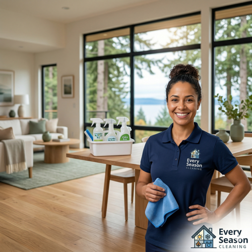 woman-smiling Professional cleaning team at work